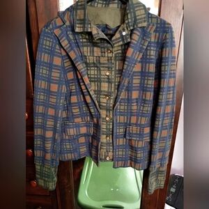 BACI LAYERED BLAZER JACKET S ITALY EDGY PREPPY CHIC